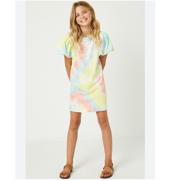 Hayden Girls Other - Hayden Girls Tie Dye Puff Sleeve Dress
